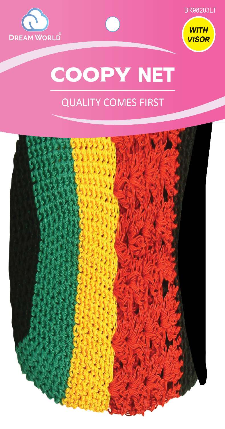 BR COPPY NET W/VISOR AFR/JAM